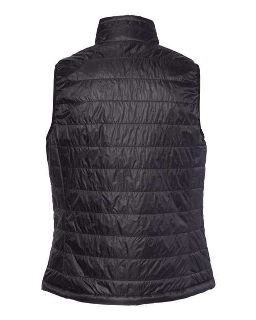 Independent Trading Co. EXP220PFV Women's Puffer Vest #color_Black