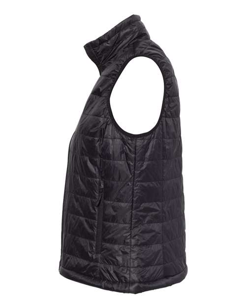 Independent Trading Co. EXP220PFV Women's Puffer Vest #color_Black