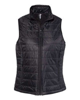 Independent Trading Co. EXP220PFV Women's Puffer Vest #color_Black