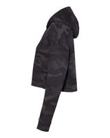 Independent Trading Co. AFX64CRP Women’s Lightweight Crop Hooded Sweatshirt #color_Black Camo