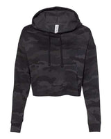 Independent Trading Co. AFX64CRP Women’s Lightweight Crop Hooded Sweatshirt #color_Black Camo