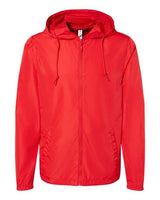 Independent Trading Co. EXP54LWZ Lightweight Windbreaker Full-Zip Jacket #color_Red