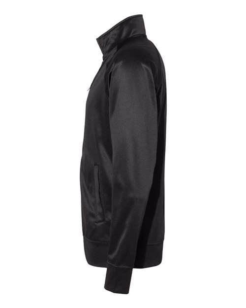 Independent Trading Co. EXP70PTZ Lightweight Poly-Tech Full-Zip Track Jacket #color_Black/ Black