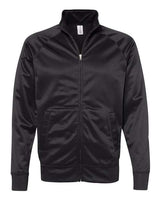 Independent Trading Co. EXP70PTZ Lightweight Poly-Tech Full-Zip Track Jacket #color_Black/ Black