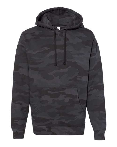 Independent Trading Co. IND4000 Heavyweight Hooded Sweatshirt #color_Black Camo
