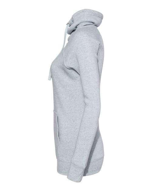 MV Sport W20155 Women’s Space-Dyed Cowl Neck Sweatshirt #color_Light Blue
