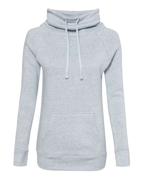 MV Sport W20155 Women’s Space-Dyed Cowl Neck Sweatshirt #color_Light Blue