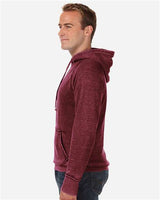 J America JA8915 Adult Vintage Zen Fleece Pullover Hooded Sweatshirt #color_TWISTED BORDEAUX