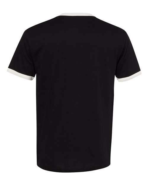 Next Level 3604 Unisex Ringer T-Shirt #color_BLACK/ NATURAL