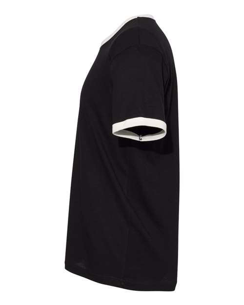 Next Level 3604 Unisex Ringer T-Shirt #color_BLACK/ NATURAL