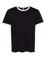 Next Level 3604 Unisex Ringer T-Shirt #color_BLACK/ NATURAL