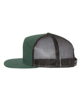 Richardson 168 Seven-Panel Trucker Cap #color_Dark Green/ Black
