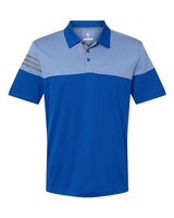 Adidas A213 Heathered 3-Stripes Colorblocked Polo #color_Collegiate Royal