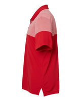 Adidas A213 Heathered 3-Stripes Colorblocked Polo #color_Power Red
