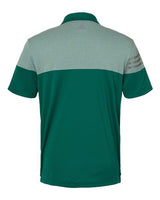 Adidas A213 Heathered 3-Stripes Colorblocked Polo #color_Collegiate Green