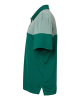 Adidas A213 Heathered 3-Stripes Colorblocked Polo #color_Collegiate Green
