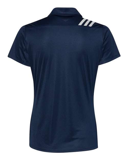 Adidas A325 Women's 3-Stripes Shoulder Polo #color_Collegiate Navy/ White
