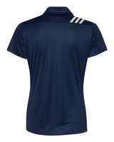 Adidas A325 Women's 3-Stripes Shoulder Polo #color_Collegiate Navy/ White