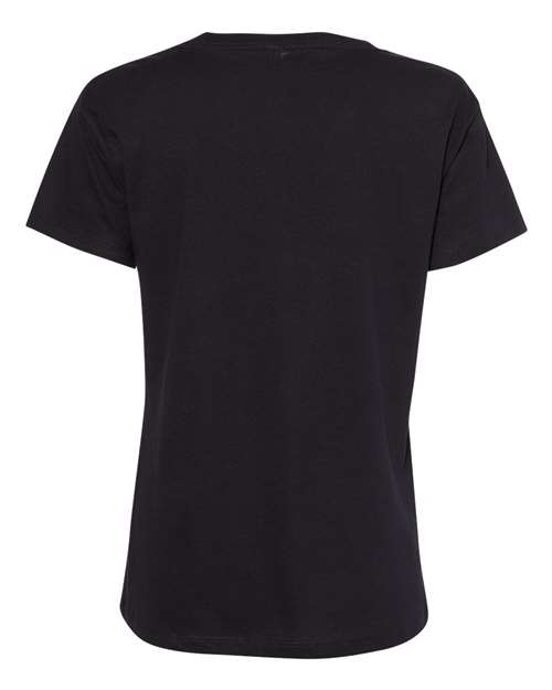 Next Level 3940 Ladies' Relaxed V-Neck T-Shirt #color_BLACK