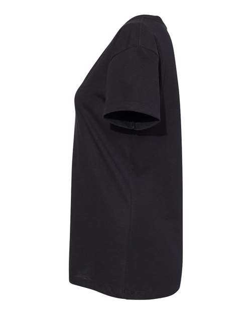 Next Level 3940 Ladies' Relaxed V-Neck T-Shirt #color_BLACK