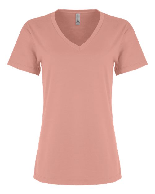 Next Level 3940 Ladies' Relaxed V-Neck T-Shirt #color_DESERT PINK