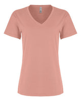 Next Level 3940 Ladies' Relaxed V-Neck T-Shirt #color_DESERT PINK