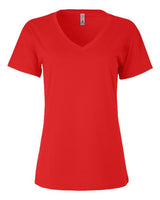 Next Level 3940 Ladies' Relaxed V-Neck T-Shirt #color_RED