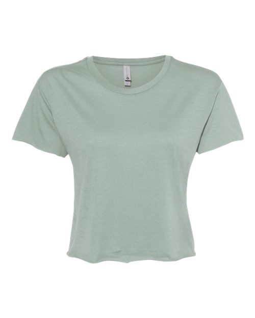 Next Level N5080 Ladies' Festival Cali Crop T-Shirt #color_STONEWASH GREEN