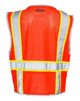 Kishigo 1510-1511 Premium Brilliant Series Heavy-Duty Class 2 Vest #color_Fluorescent Red (1710)