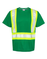 Kishigo B200-204 EV Series Enhanced Visibility Contrast Pocket T-Shirt #color_Green/ Lime - B204