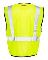 Kishigo 1537-1538 Double-Pocket Zippered Economy Class 2  Vest #color_Lime