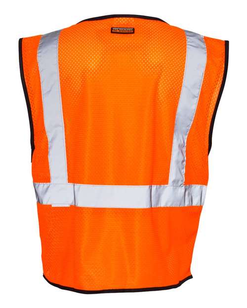 Kishigo 1537-1538 Double-Pocket Zippered Economy Class 2  Vest #color_Orange