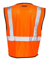 Kishigo 1537-1538 Double-Pocket Zippered Economy Class 2  Vest #color_Orange