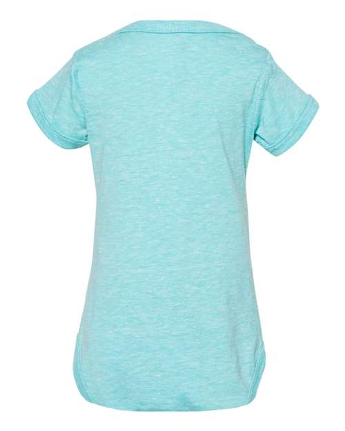 Rabbit Skins 4491 Infant Harborside Melange Jersey Bodysuit #color_CARIBBEAN MLANGE