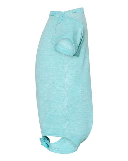 Rabbit Skins 4491 Infant Harborside Melange Jersey Bodysuit #color_CARIBBEAN MLANGE
