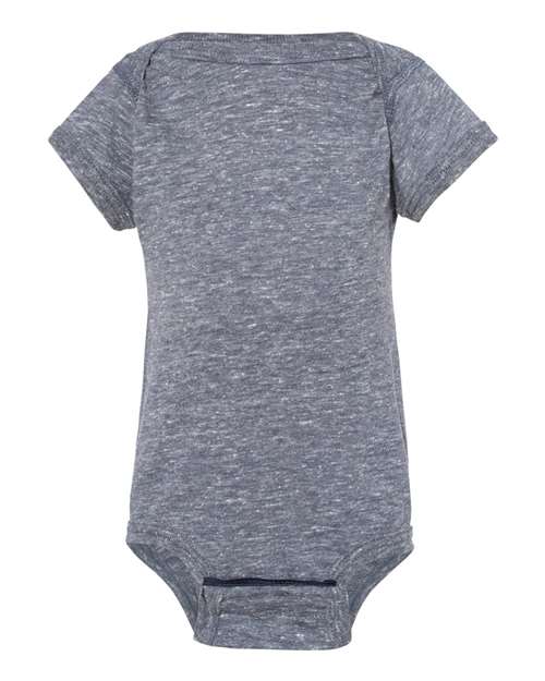 Rabbit Skins 4491 Infant Harborside Melange Jersey Bodysuit #color_NAVY MELANGE