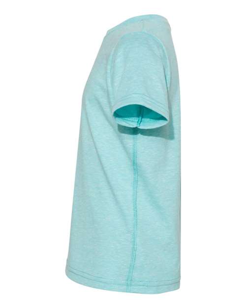 Rabbit Skins 3391 Toddler Harborside Melange Jersey T-Shirt #color_CARIBBEAN MLANGE