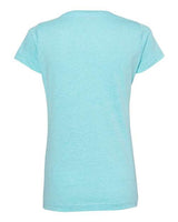 LAT 3591 Ladies' V-Neck Harborside Melange Jersey T-Shirt #color_CARIBBEAN MLANGE