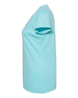 LAT 3591 Ladies' V-Neck Harborside Melange Jersey T-Shirt #color_CARIBBEAN MLANGE