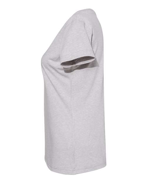 LAT 3591 Ladies' V-Neck Harborside Melange Jersey T-Shirt #color_GRAY MELANGE