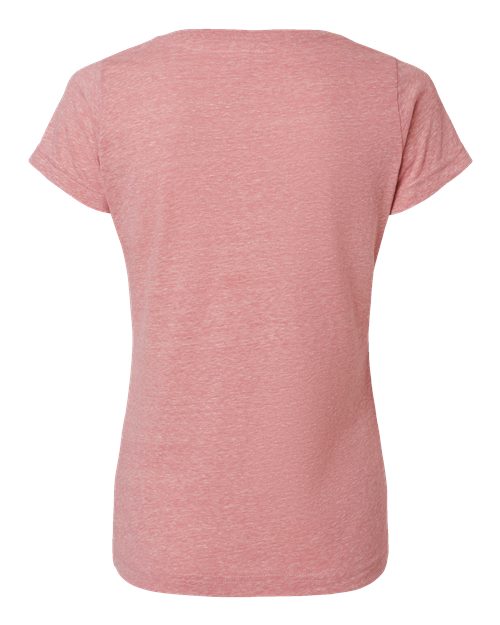 LAT 3591 Ladies' V-Neck Harborside Melange Jersey T-Shirt #color_MAUVELOUS MLANGE