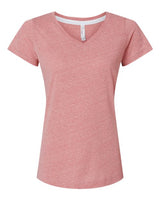 LAT 3591 Ladies' V-Neck Harborside Melange Jersey T-Shirt #color_MAUVELOUS MLANGE
