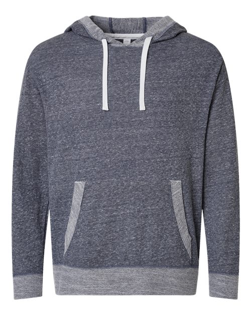 LAT 6779 Adult Harborside Melange French Terry Hooded Sweatshirt #color_NAVY MELANGE