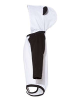 Rabbit Skins 4418 Infant Long Sleeve Fine Jersey Bodysuit With Ears #color_WHITE/ BLACK