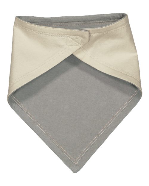 Rabbit Skins RS1012 Infant Premium Jersey Bandana Bib #color_NATURL/ TITANIUM