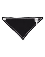 Rabbit Skins RS1012 Infant Premium Jersey Bandana Bib #color_WHITE/ BLACK