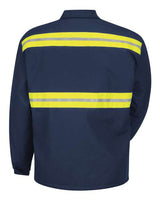 Red Kap JT50EN Enhanced Visibility Perma-Lined Panel Jacket #color_Navy
