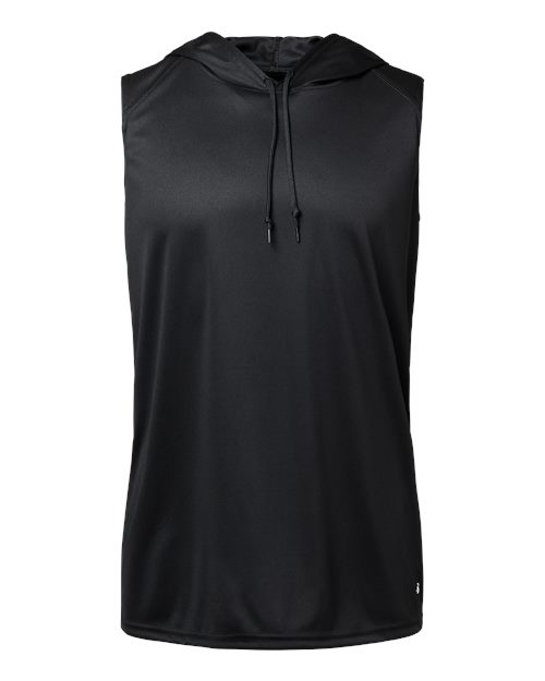 Badger 4108 B-Core Sleeveless Hooded T-Shirt #color_Black
