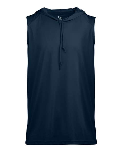 Badger 4108 B-Core Sleeveless Hooded T-Shirt #color_Navy