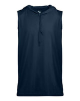 Badger 4108 B-Core Sleeveless Hooded T-Shirt #color_Navy